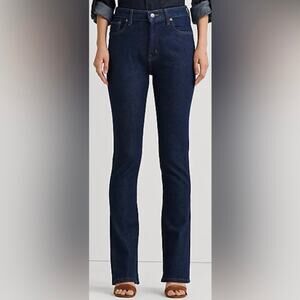 LAUREN JEANS CO x RALPH LAUREN | High Rise Wide Boot Cut Denim Dark | Size 20W